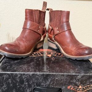 Freebird Chestnut Leather Ankle Boots